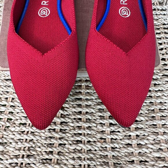 Rothy's The Point Flat Chili Red Sz 9.5 - Picture 4 of 15